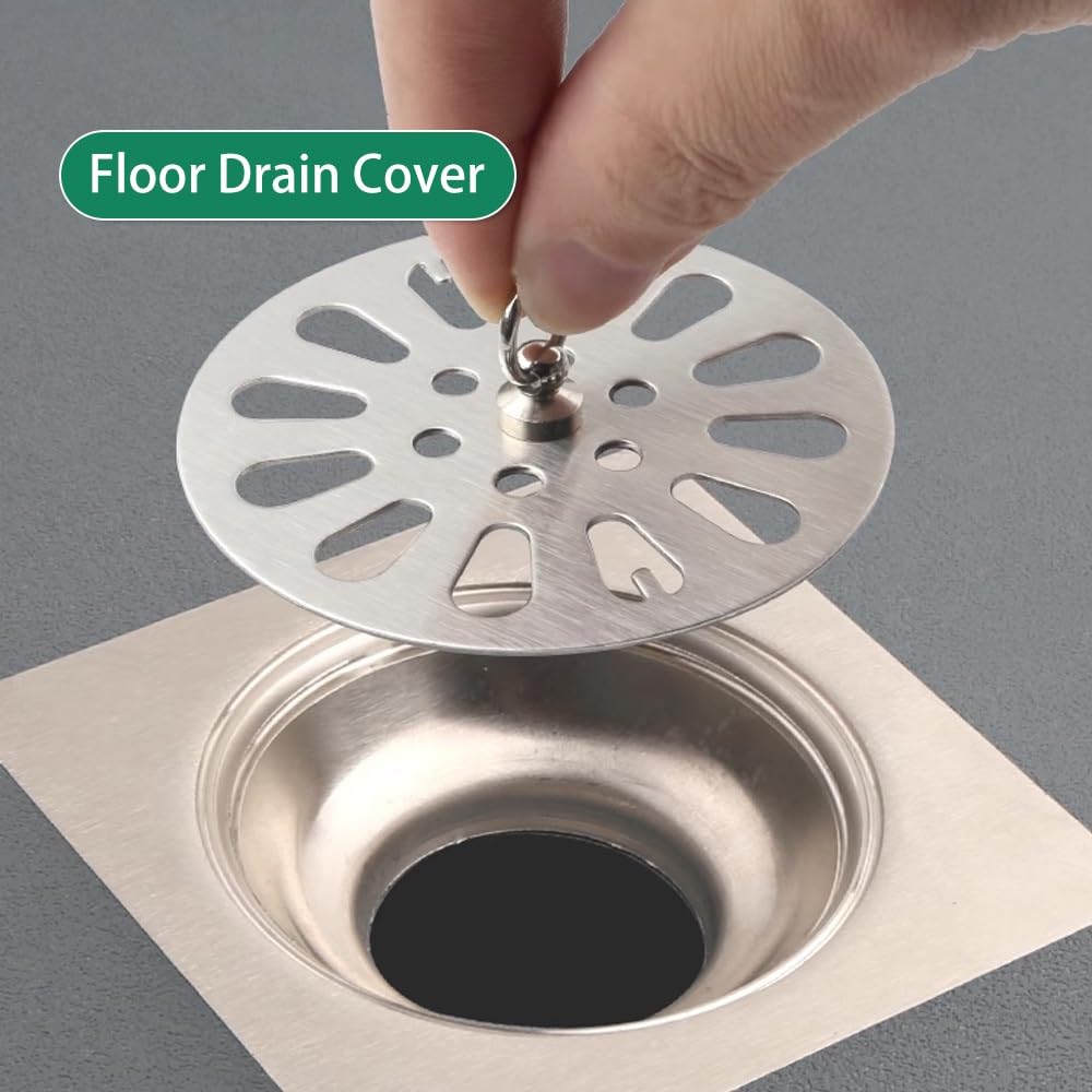 Colador De Drenaje Recogedor De Pelo para Drenaje De Ducha 10 8 6cm Cubierta De Drenaje De Piso De Acero Inoxidable para Lavandería, Evita Residuos(10cm/3.93in)