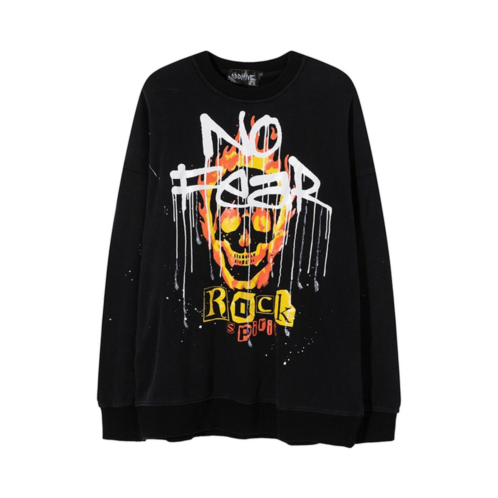 CHOUX Graffiti Stampa Hip Hop Felpa con cappuccio Uomo Punk Gotico Pullover Streetwear Harajuku Loose Tops