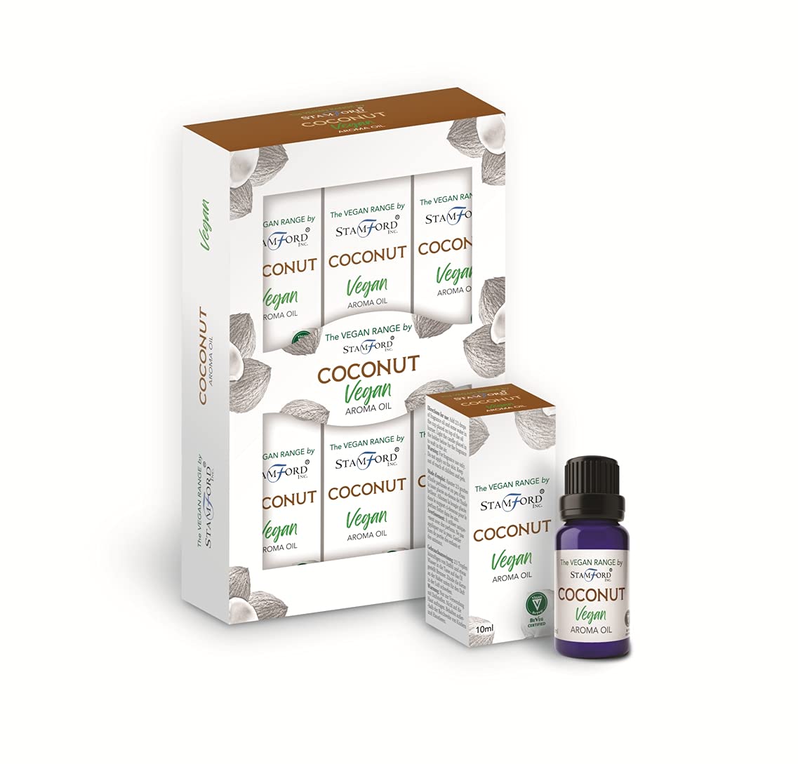 The Vegan Range by Stamford - Aroma Oils. 6packs x 10ml -Coconut
