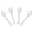 Extra Sturdy, Gmark 200pc 3 Taster Spoons Plastic Mini Spoons, Extra Sturdy, BPA Free, For Ice Cream and Dessert, White 1 Box Set GM1002I