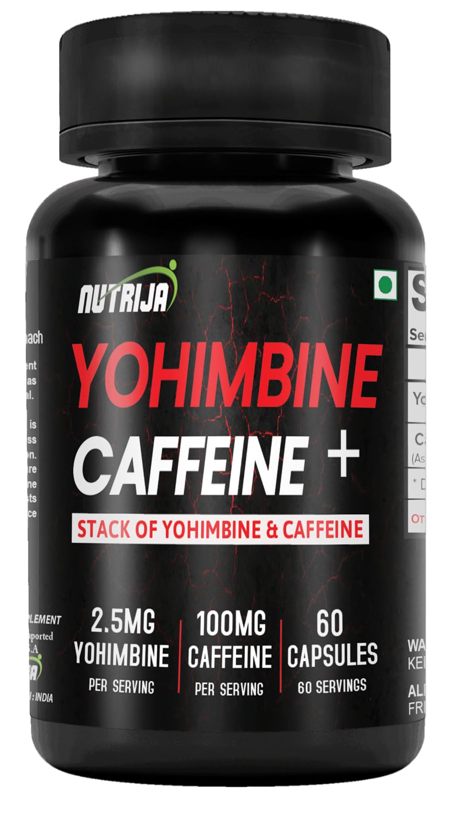 NutriJa Yohimbine Plus Caffeine | Stack of Yohimbine 2.5mg, Caffeine & Green Tea Extract | Perfect Synergy Promotes fat loss, Energy & Focus (120 Capsules) (B0CXN26BHC) Amazon Price History, Amazon Price Tracker
