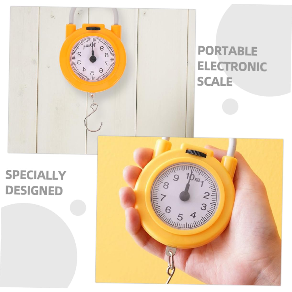 BESPORTBLE High Precision Portable Spring Scale with Hook Travel Weight Scale for Luggage Compact Design for Home and Outdoor Use