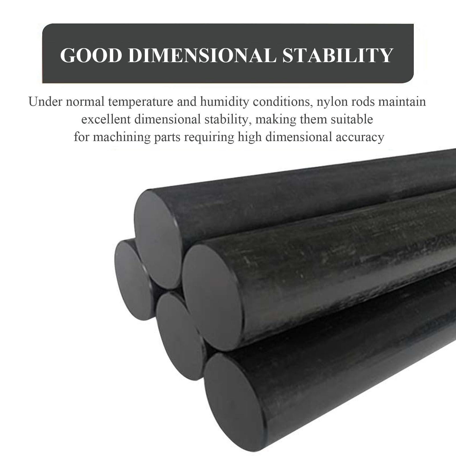4 Piezas De Varillas De Nylon Negro, Barra Redonda Sólida Longitud 500 Mm, Diámetro 15-30 Mm Adecuadas para Manualidades De Bricolaje Y Modelismo,Diameter 30mm