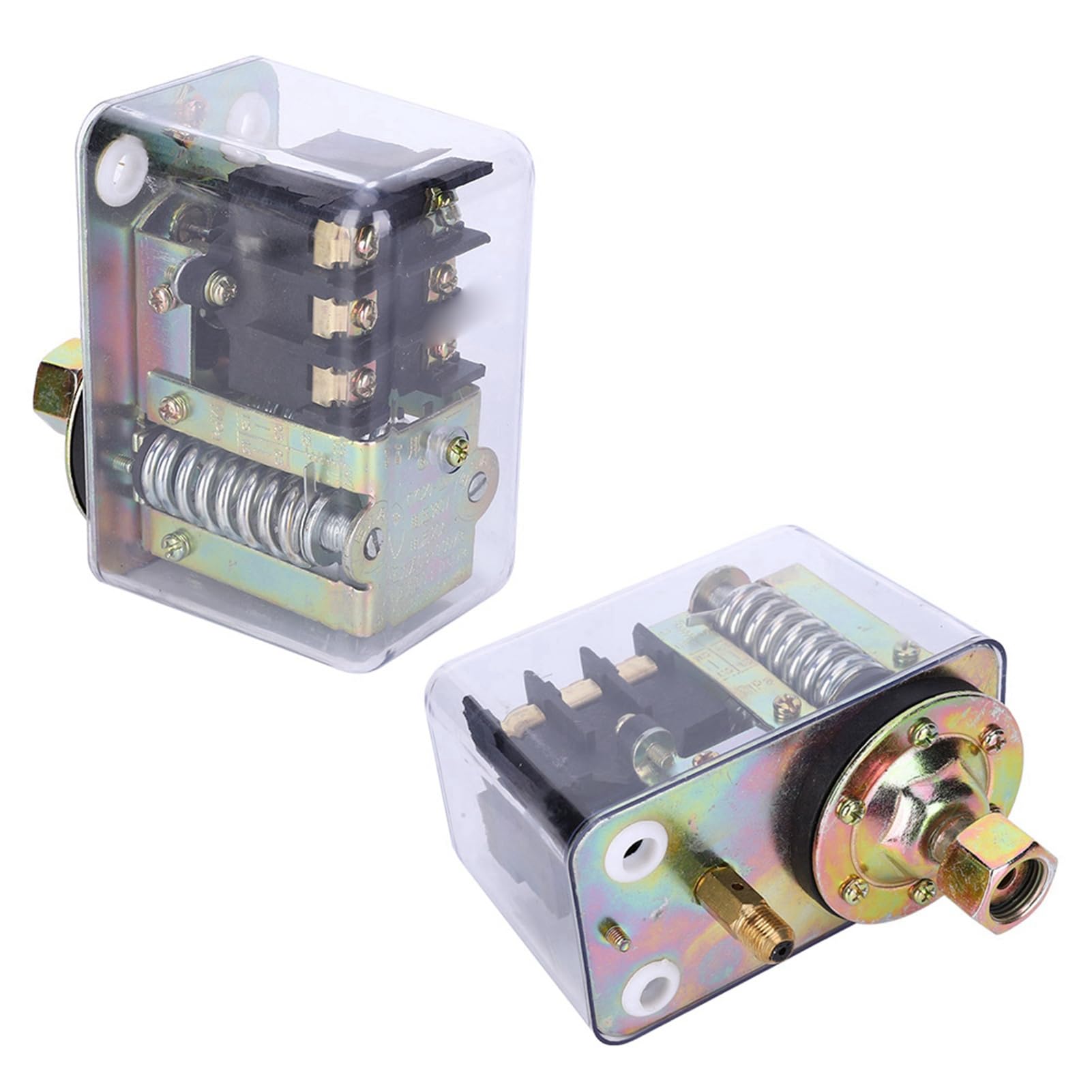 Druckschalter Kompressor, 380V 20A Drehstrom Druckregler, 0.3-1.5MPa Einstellbarer Druckwächter mit Elektroantrieb für FB-80 Modelle