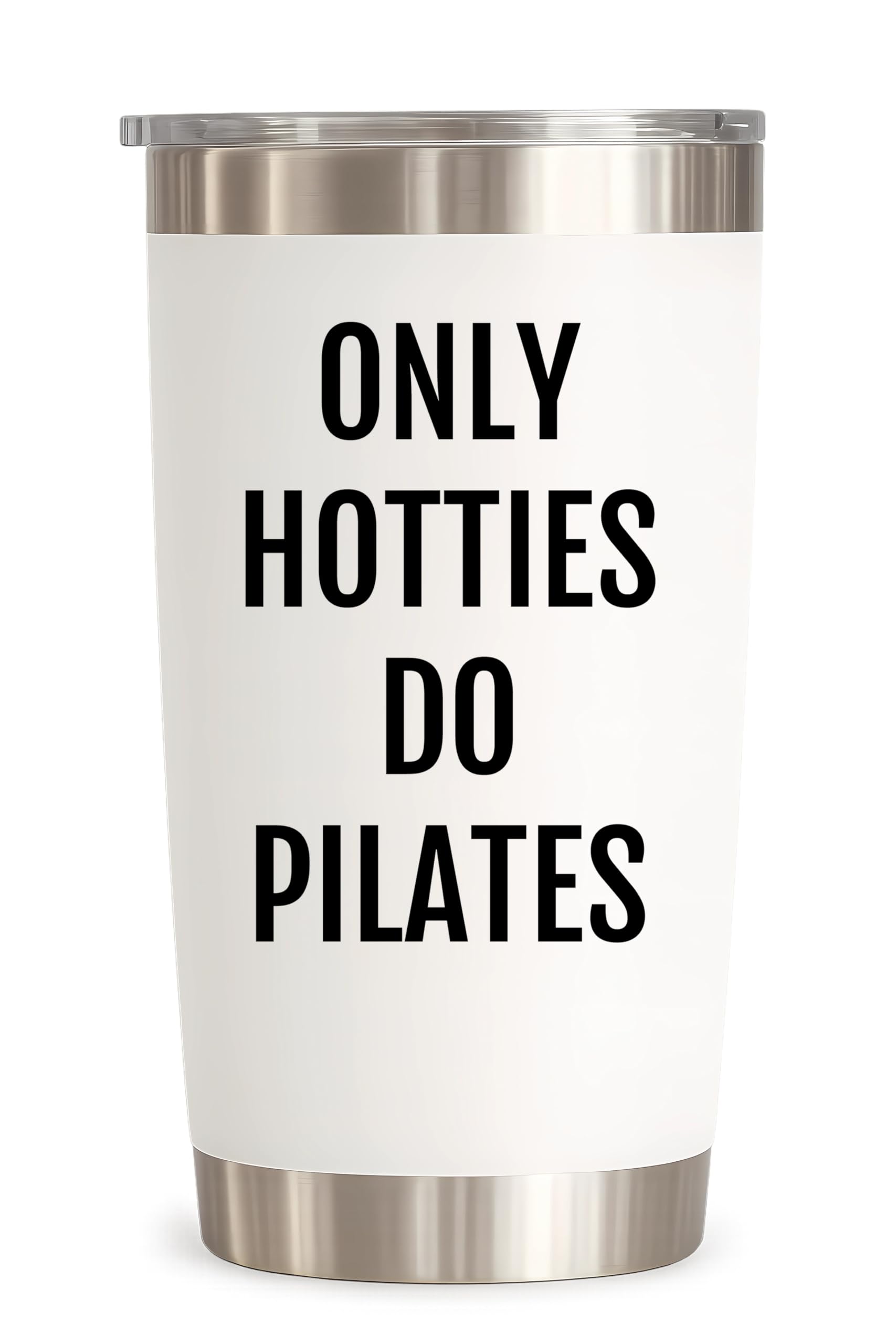 Coveted Goods Pilates Tumbler for Women – Cute Pilates Gift for Instructor, Friend or Coworker – 20oz Stainless Steel Travel Mug with Lid – Insulated Coffee Cup, Keeps Drinks Hot or Cold