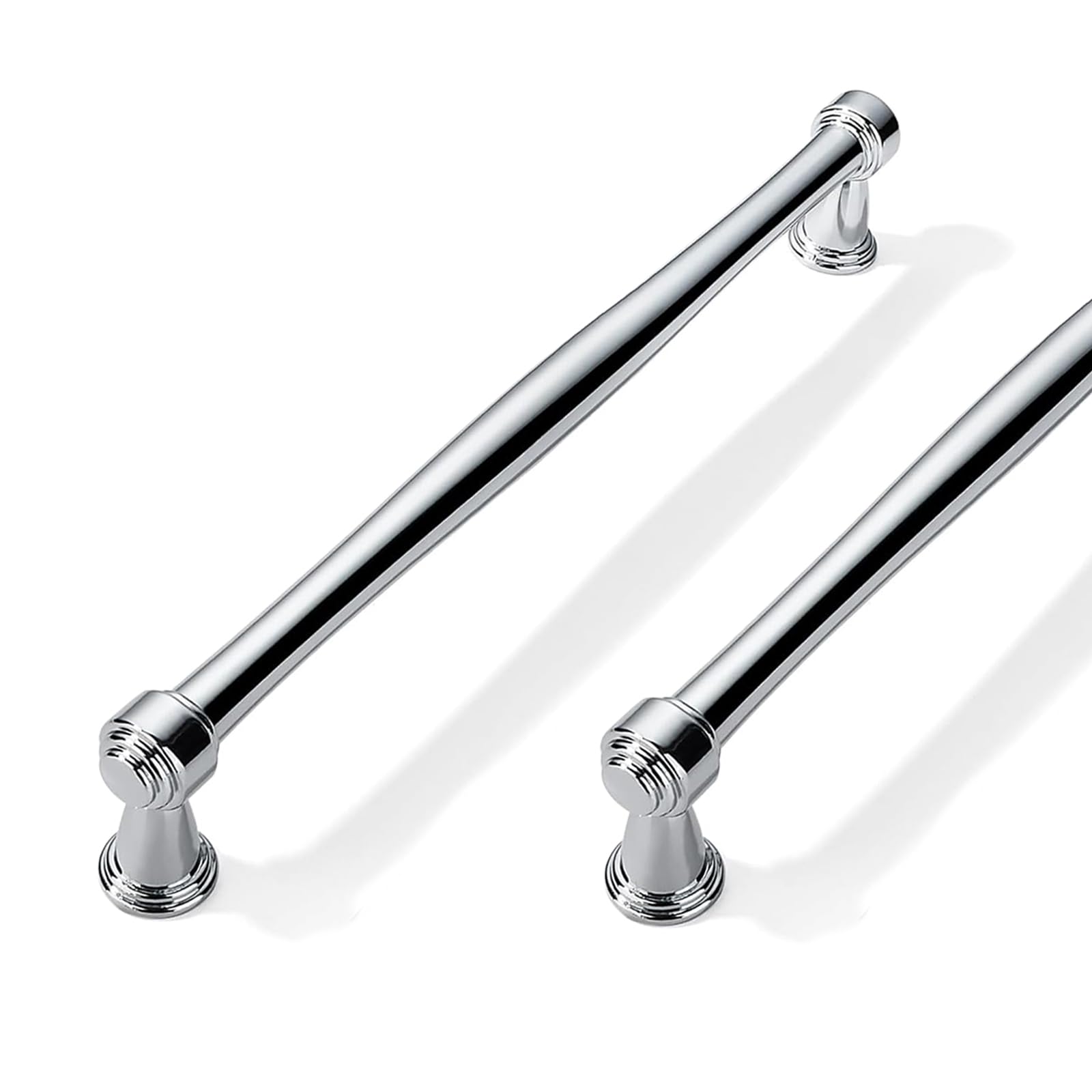 CABDM 10 Pack 8inch(203mm) Center to Center Polished Chrome Cabinet Pulls Handles for Cabinets Cupboard Solid Heavy Duty Drawer Handles Dressers Kitchens bedrooms — image 1