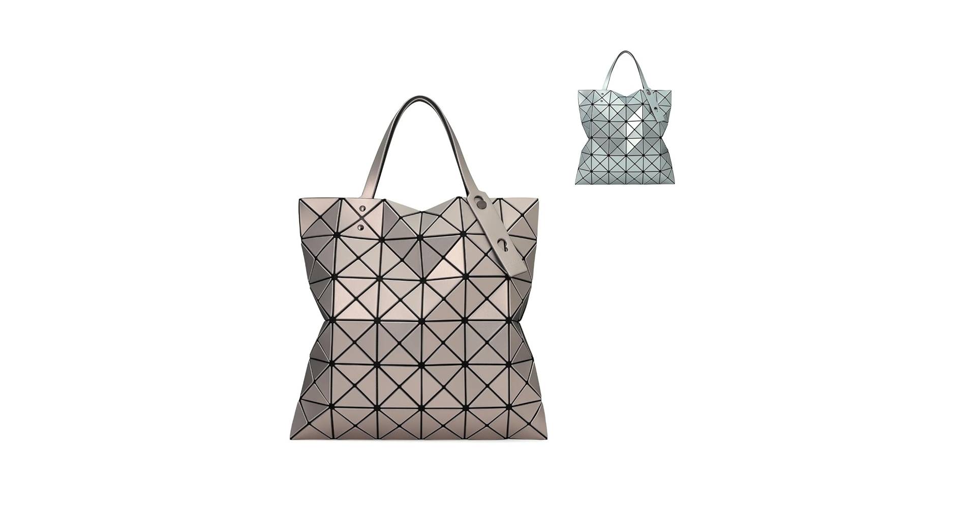 美品 バオバオイッセイミヤケ トートバッグ ルーセント シルバー 6×6 Amazon | [バオバオ イッセイミヤケ] LUCENT METALLIC