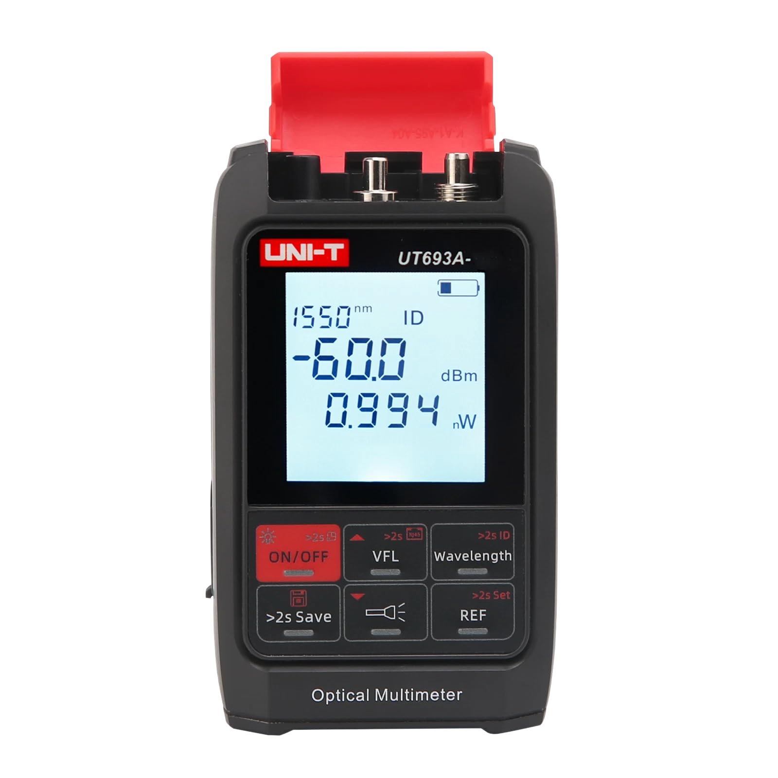 UNI-T UT693A-C01 Multifunktionales Faseroptik-Leistungsmessgerät – 4-in-1 Tester mit 30mW VFL, Netzwerkkabeltest & 500 Datenprotokollierung