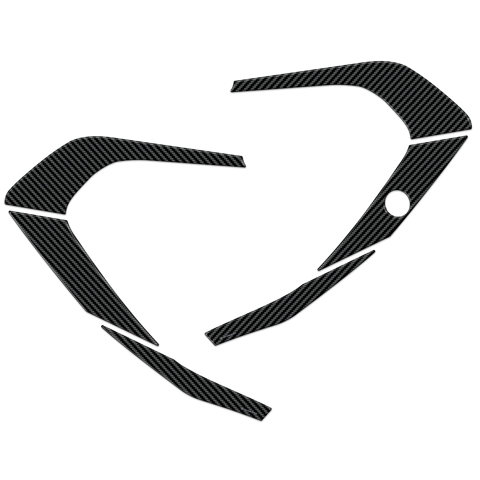 Resin Bike Adhesivos de Moto Compatibles con BMW R 1300 GS - GS Adventure 2023-2026. Protecciones para Bastidor Lateral de Choques y Arañazos de Moto. Pegatinas 3D Resinadas Made in Italy