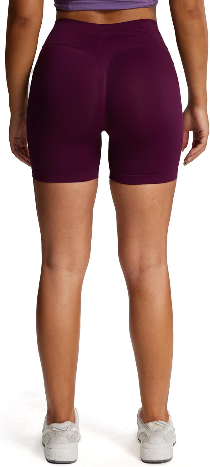Aoxjox Seamless Biker Shorts for Women Impact Hidden Scrunch Low Waisted Athletic Yoga Short 3.5"/4.5"/5"/6" - Image 2