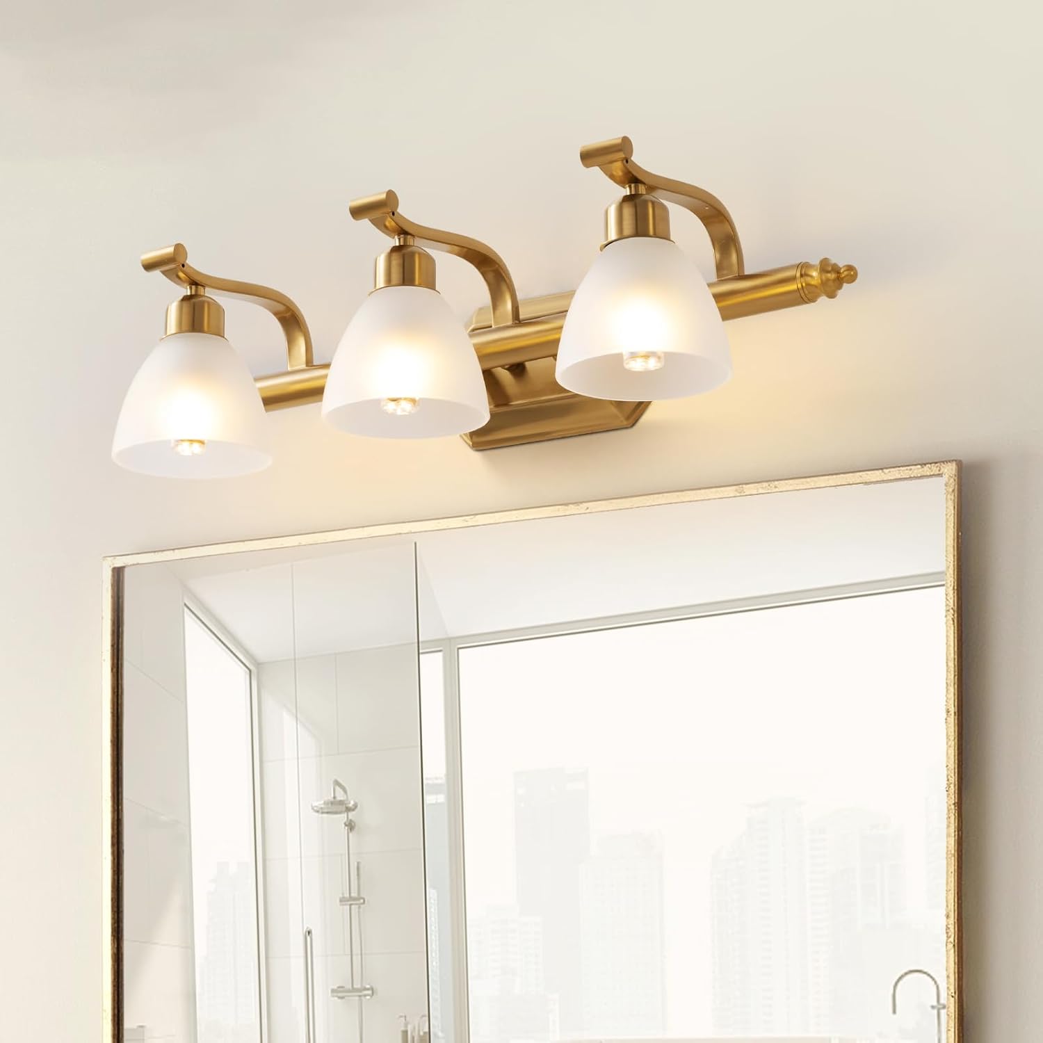 3Light Vanity Light for Bathroom, Farmhouse Bathroom Light Fixtures