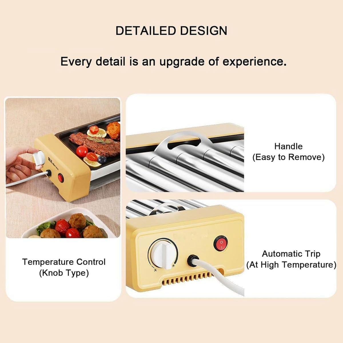 Macchina Per Hot Dog, Griglia Per Salsicce, Cuoci Salsicce Da Banco Con 3/5 Rulli, Controllo Della Temperatura, Girarrosto Domestico Per Hot Dog E Salsicce Per La Colazione 5 Tubes