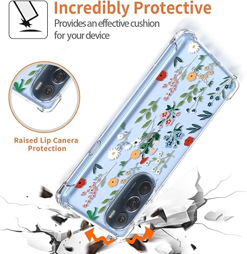 Miniatura 9 de KOARWVC Funda para teléfono para Moto Edge Plus 2022, Motorola Edge X30Edge 30 Pro con protectores de pantalla HD, soporte magnético para automóvil,