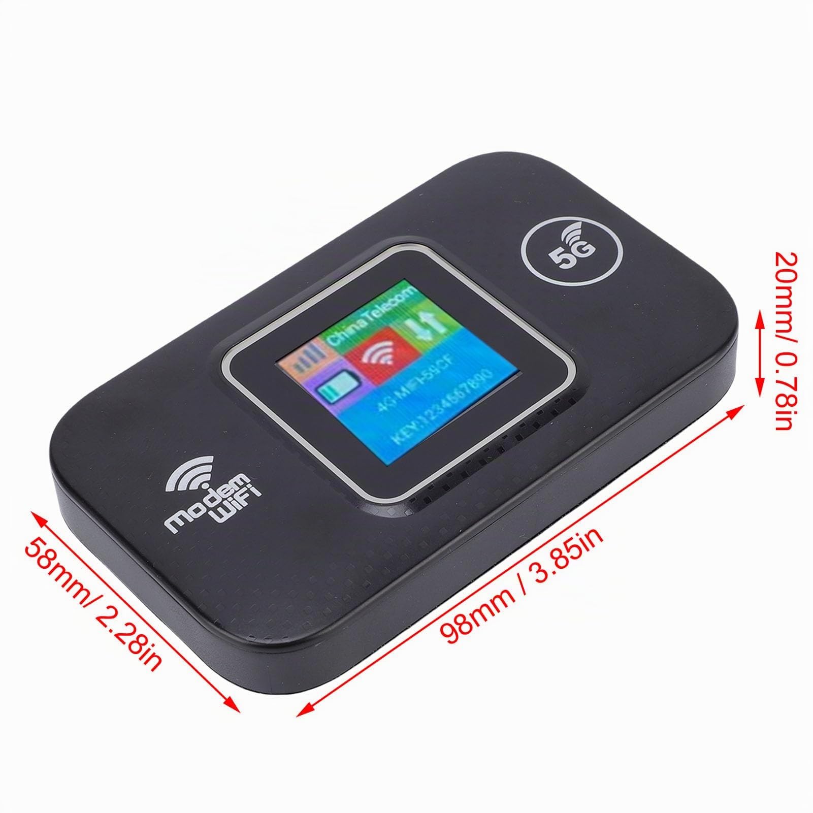 Router Hotspot Mobile 5G LTE, WiFi Portatile Ad Alta Velocità 300Mbps con Crittografia WPA2 per Smartphone Laptop, Supporta Bande B1 B3 B5 B7 B8 B20 B38 B40 B41