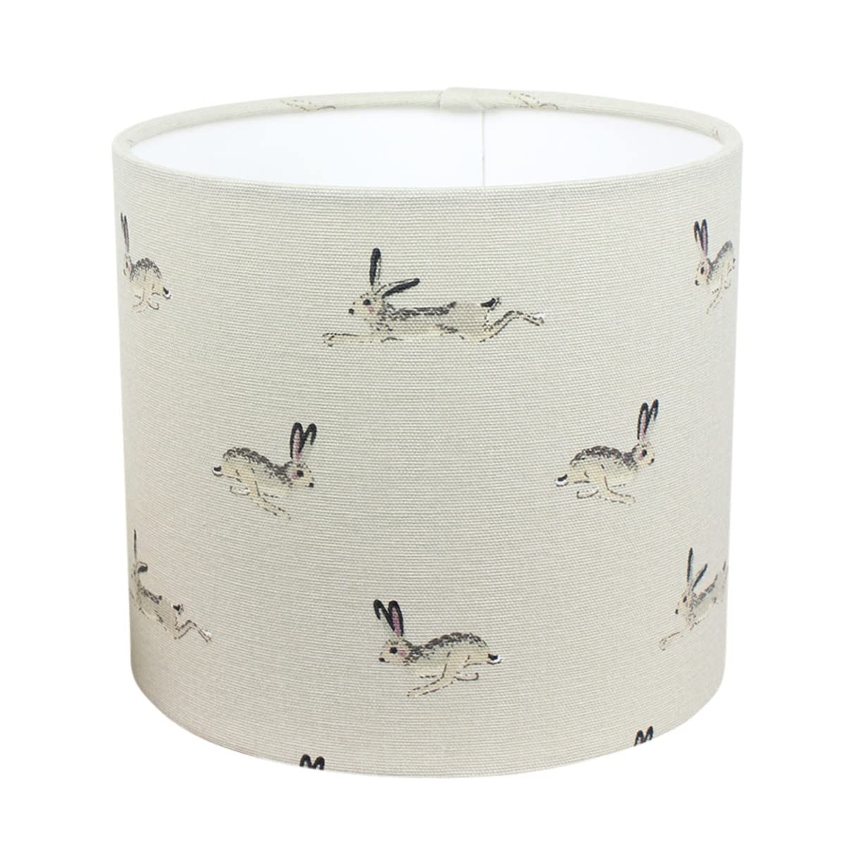 Hare Sophie Allport Drum Lampshade (40 cm Diameter x 25 cm Table/Standard Lamp)