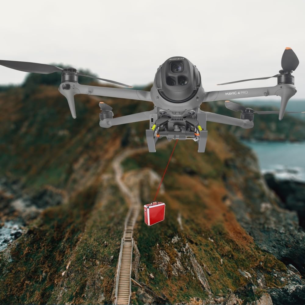Lanciatore di fedi nuziali per DJI Mavic 4 Pro, accessorio contagocce con carico utile da 500 g con controllo a un pulsante, compatibile con pulsanti remoti, include batteria ricaricabile