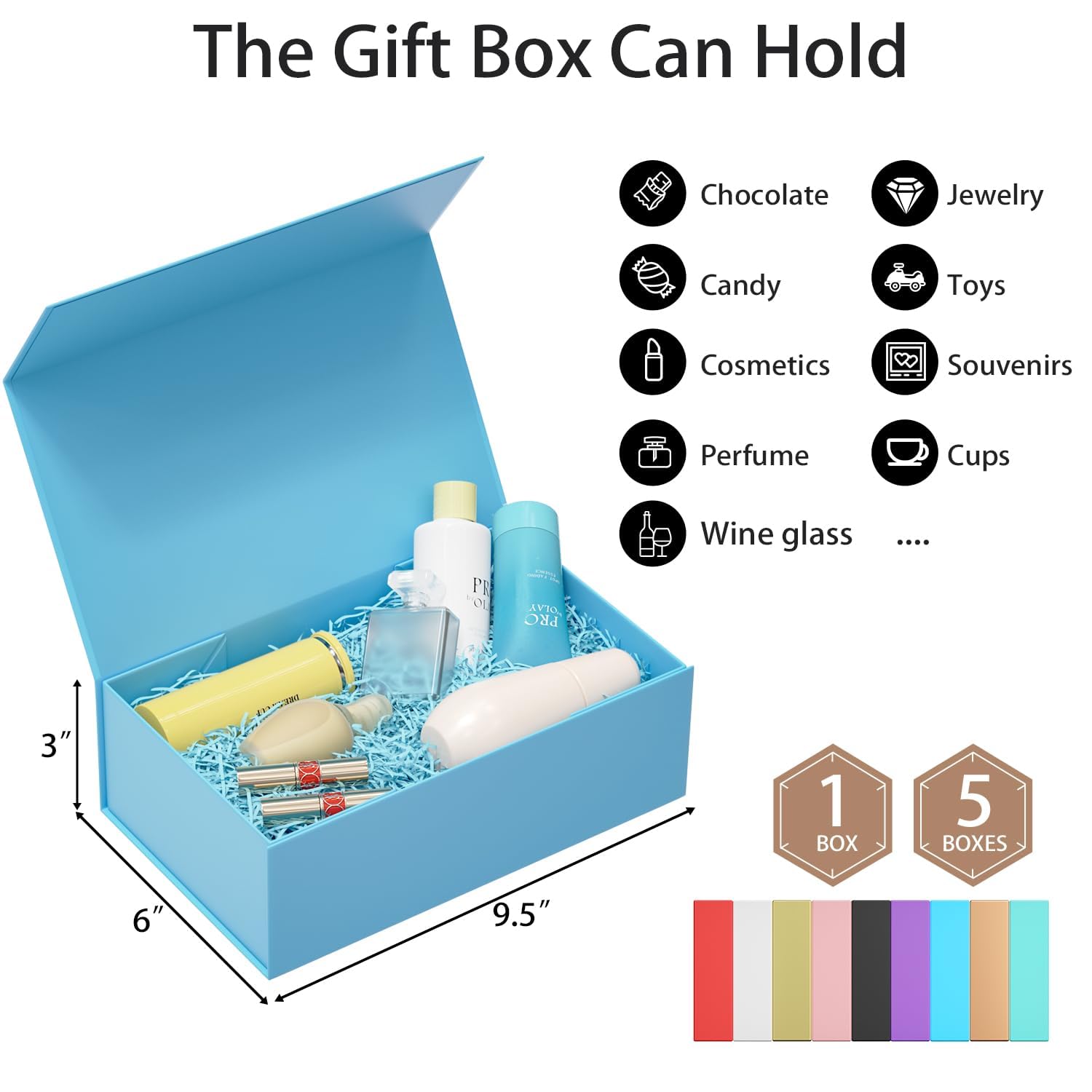 Scatola Regalo Magnetica 24x15x7,5cm - Con Chiusura Magnetica, Pieghevole