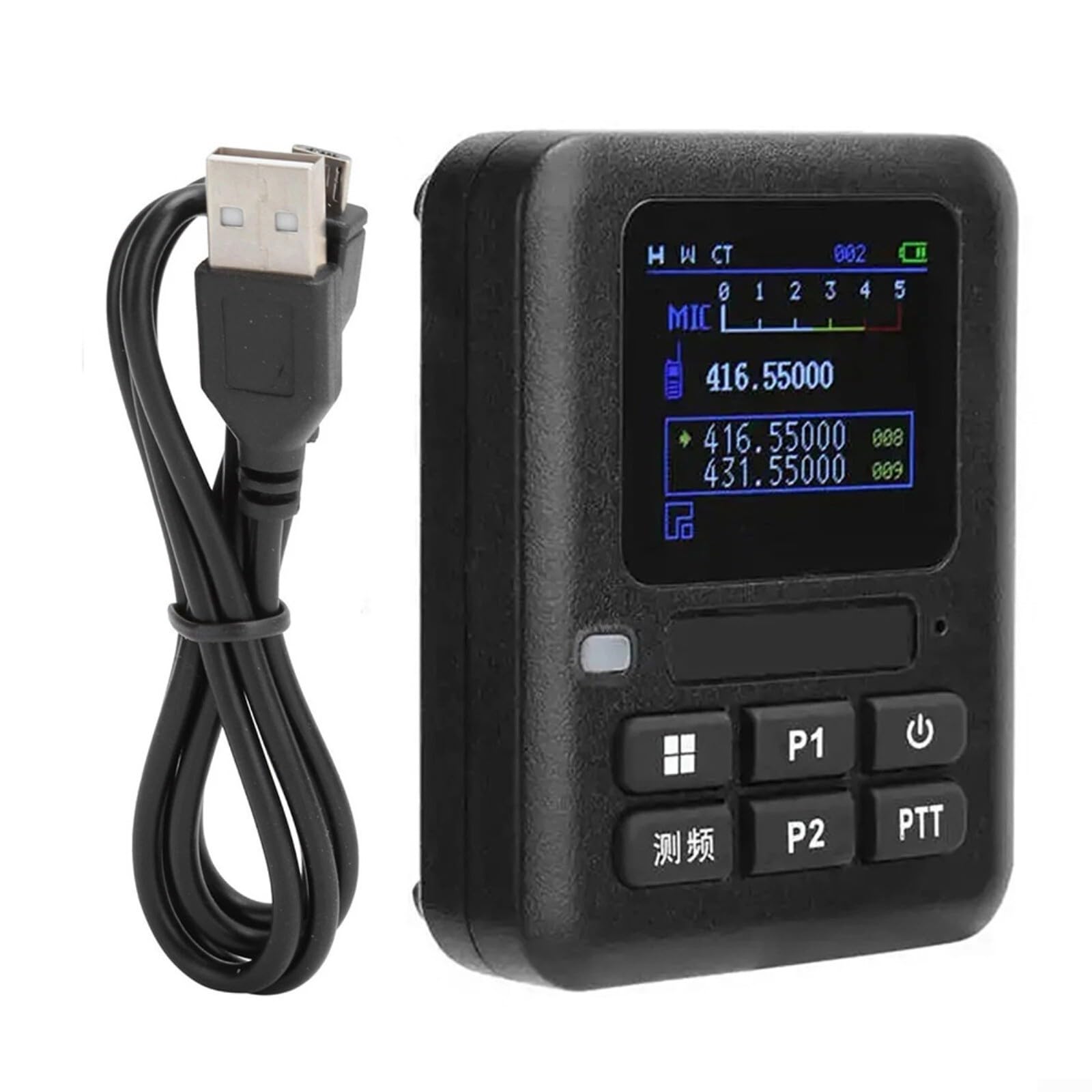 1 contatore di frequenza walkie-talkie con batteria da 500 mAh, decodifica rapida per gli appassionati di radioamatori e gli utenti esterni