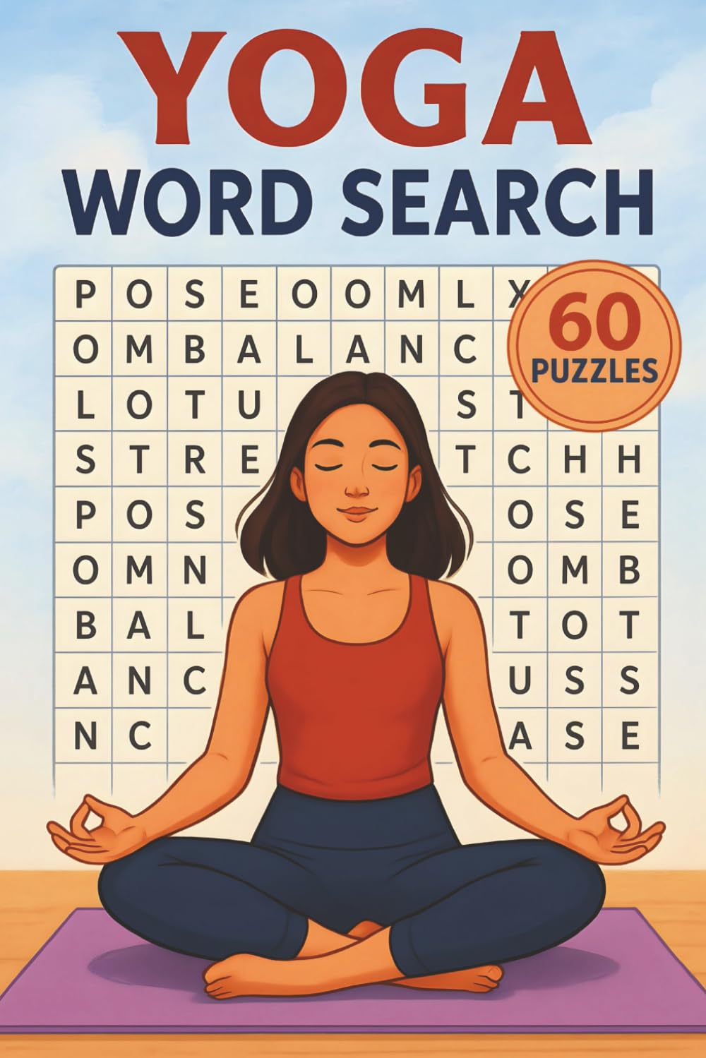 Yoga Word Search: 60 Relaxing Puzzles Featuring Poses, Mindfulness, Breathing, Wellness & More