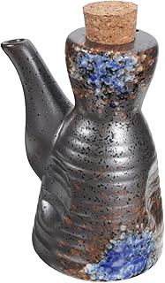 BRIGHTFUFU Japanese Style Ceramic Soy Sauce Pot for Kitchen Supplies Sauce Dispenser and Vinegar Container for Dining Table