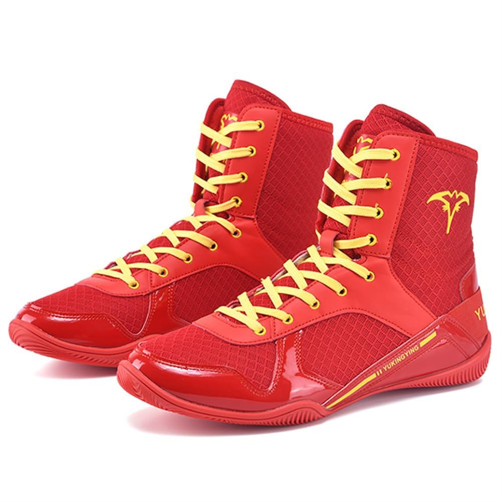 Botas De Boxeo De Caña Alta para Hombre Y Mujer, Transpirables, Entrenadoras, Cómodas, Antideslizantes, para Lucha, Fitness Y Competición