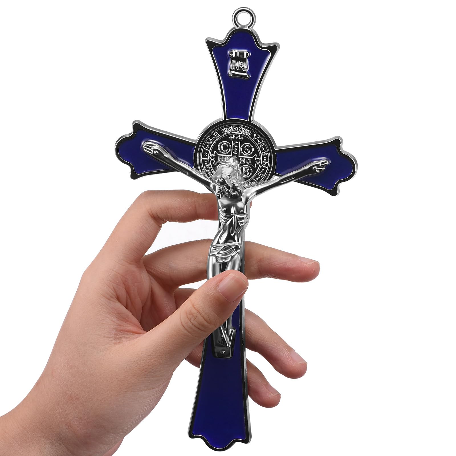 Amazon.co.jp: 8インチ 金属製 エナメル 聖ベネディクト 十字架