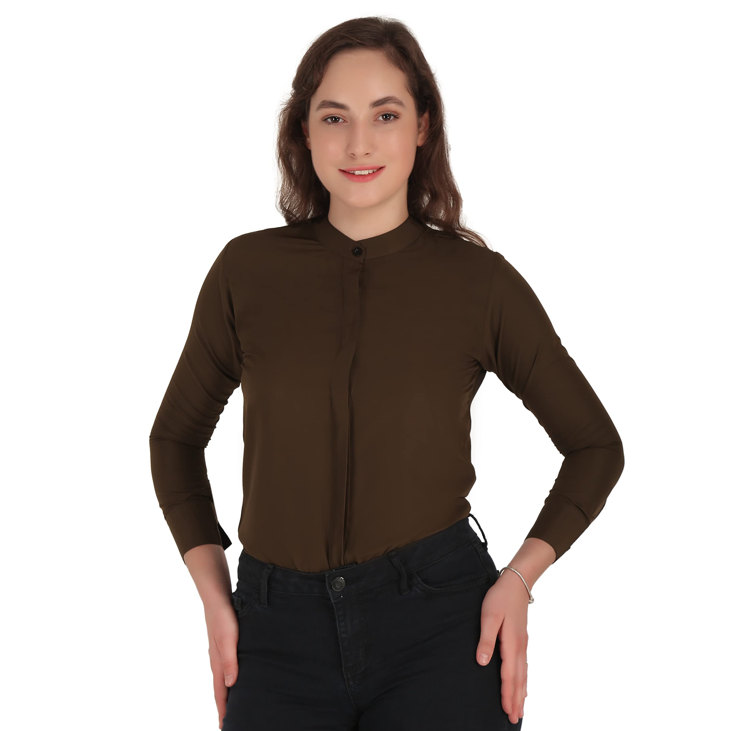 Formal Women and Girls Full Sleeves Shirts-picture-17