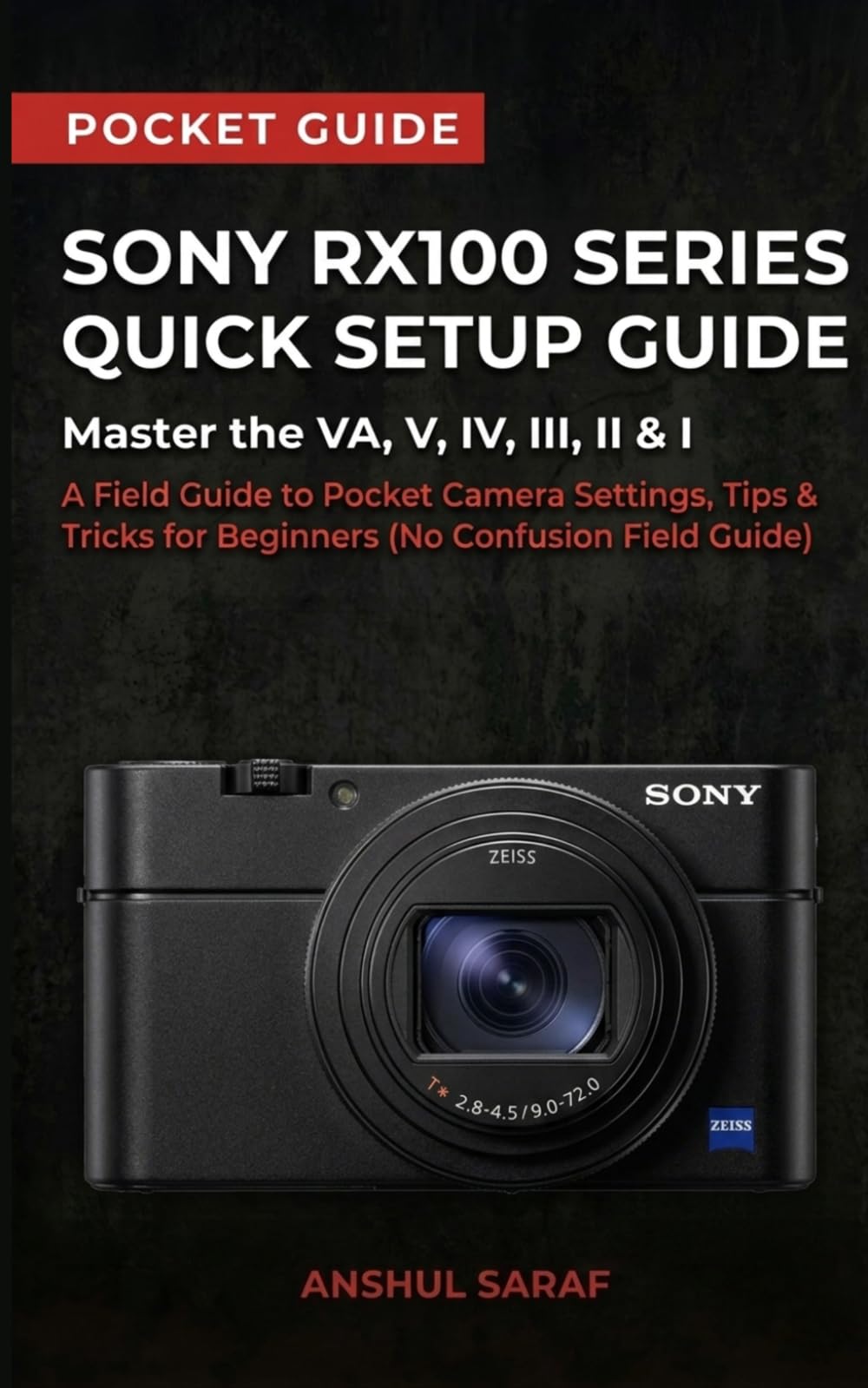 Sony RX100 Series Quick Setup Guide : Master the VA, V, IV, III, II & I: Pocket Compact Camera Photography: Settings, Tips, Tricks & Quick Reference ... The Ultimate Pocket Guide for Beginners)