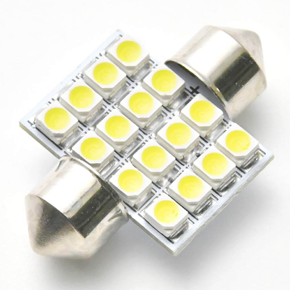 Amazon | INEX LED T10×31mm ホワイト 12V 16連 SMD ルームランプ