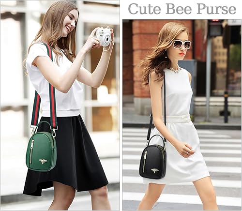Miniatura 2 de Bolso cruzado pequeño para mujer con 2 correas de bolsa, bolsos de abeja de diseño, bolso de mano de moda para teléfono celular, bolso de hombro