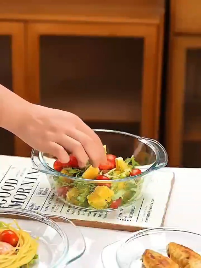 Amazon | キャセロール 蓋付き、ガラス丸型キャセロール 蓋付き