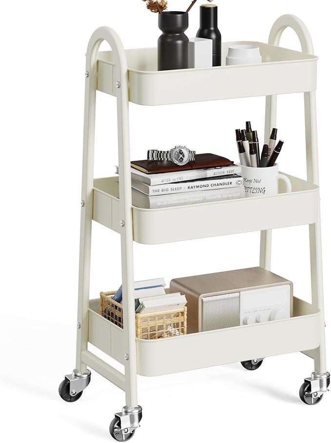 OLIXIS 3 Tier Utility Rolling Cart