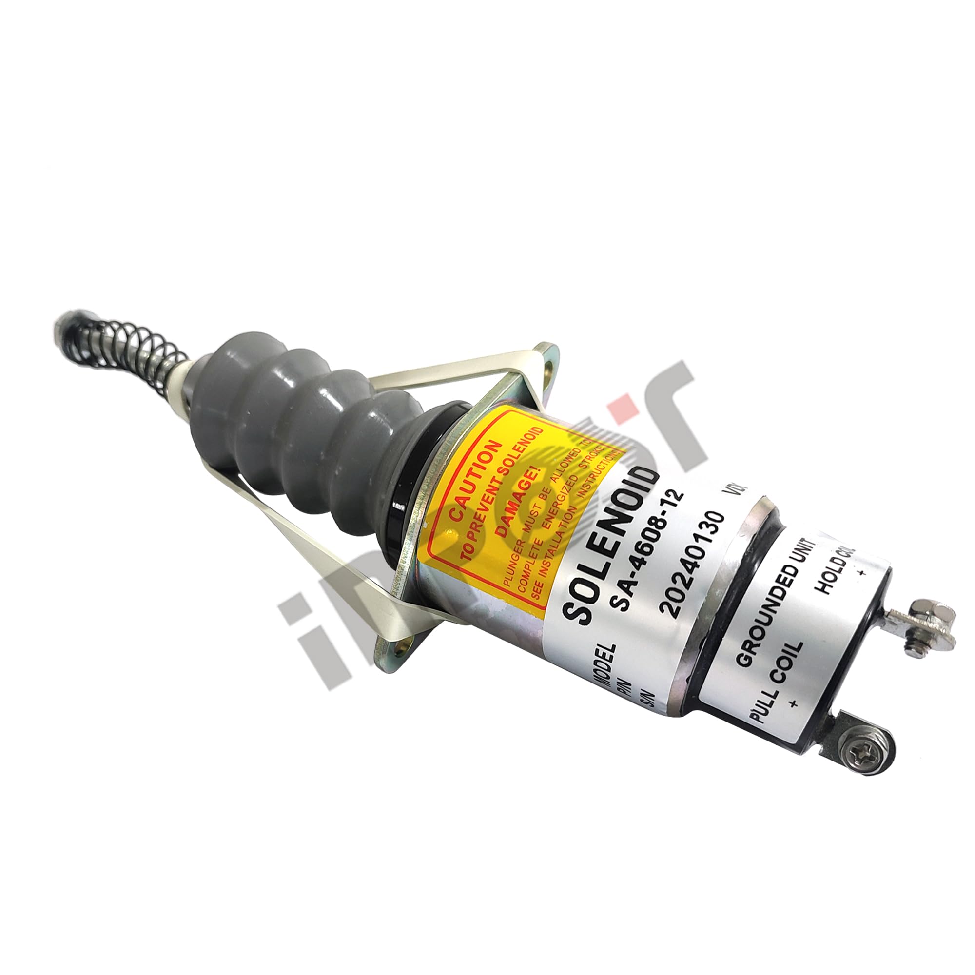 Solénoïde d'arrêt SA-4608-12 12V 2 bornes compatible avec Woodward SA-4608 1753-12A6G1B2S5