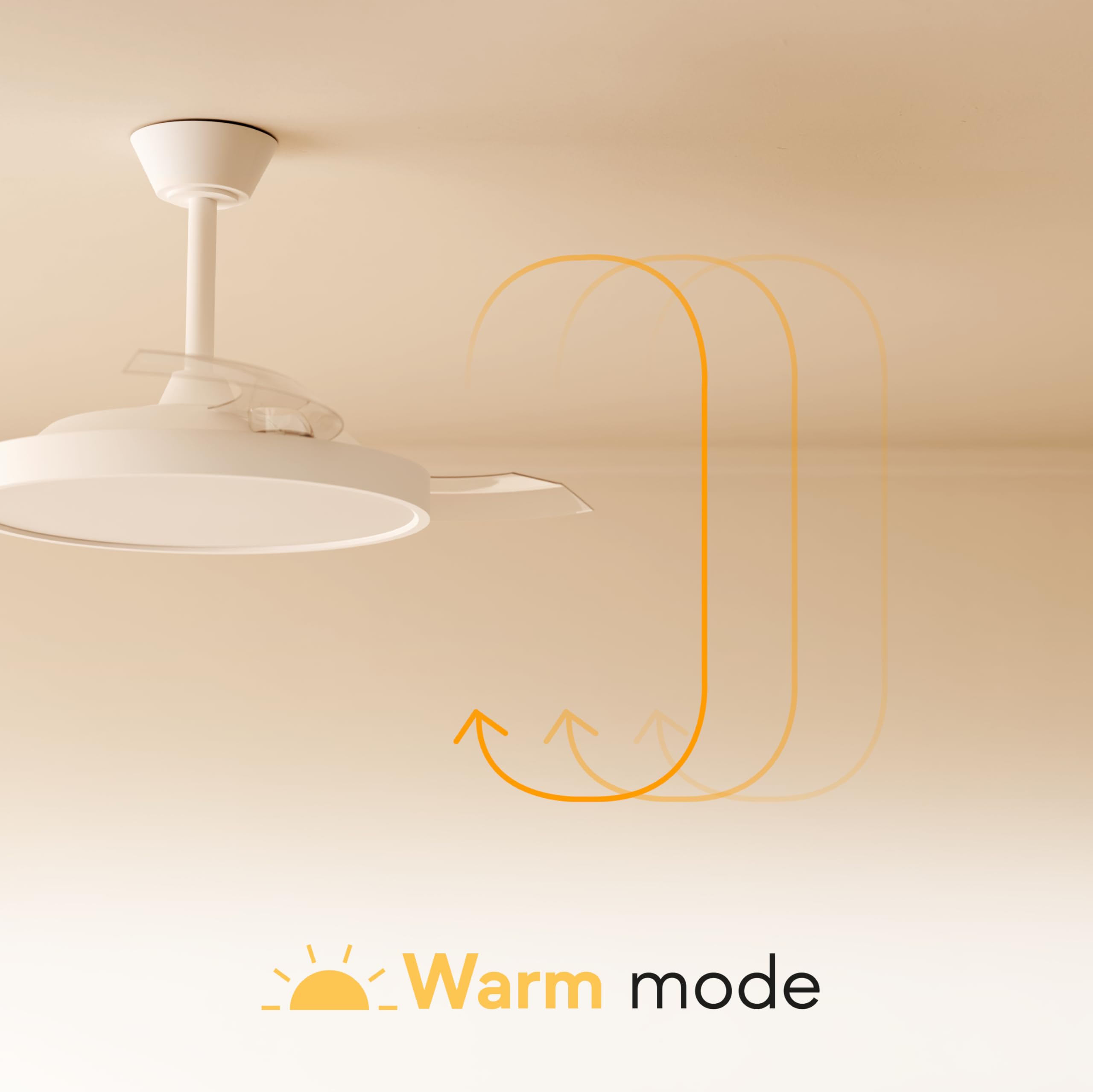 Sulion - Ventilador de Techo con Palas Retráctiles y con Luz LED Regulable BOMBAY ESTILO | Motor DC Silencioso, 6 Velocidades, Mando a Distancia, Función Verano/Invierno, Color Madera