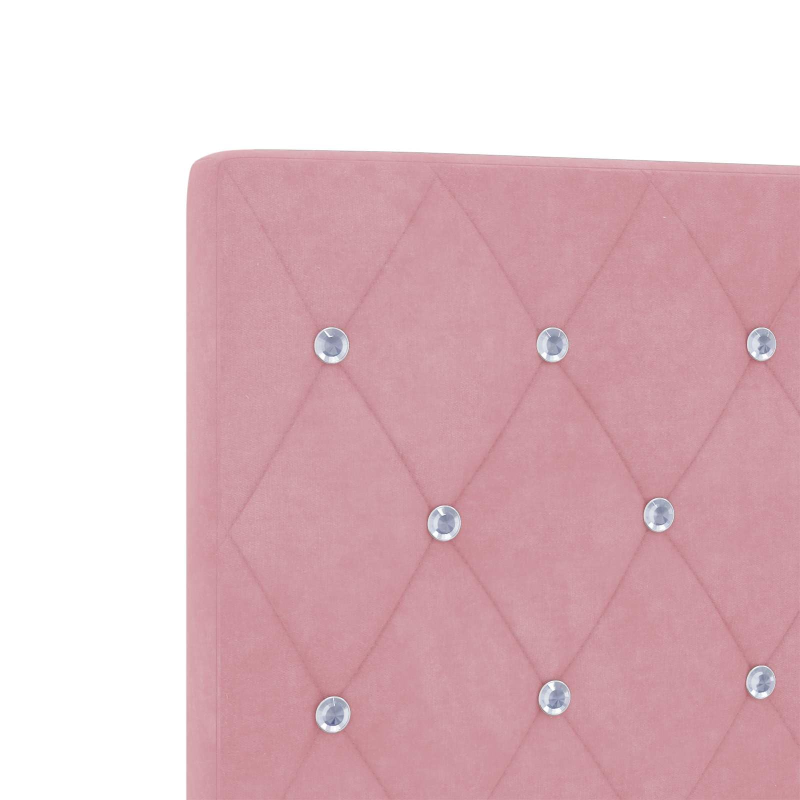 vidaXL Letto box spring con materasso Rosa 160 x 200 cm Velluto