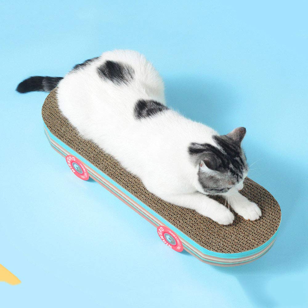 EXTFANS Katzenkratzkombi Mit Spielball - Kratzbrett & Spielzeug Für Aktive Katzen