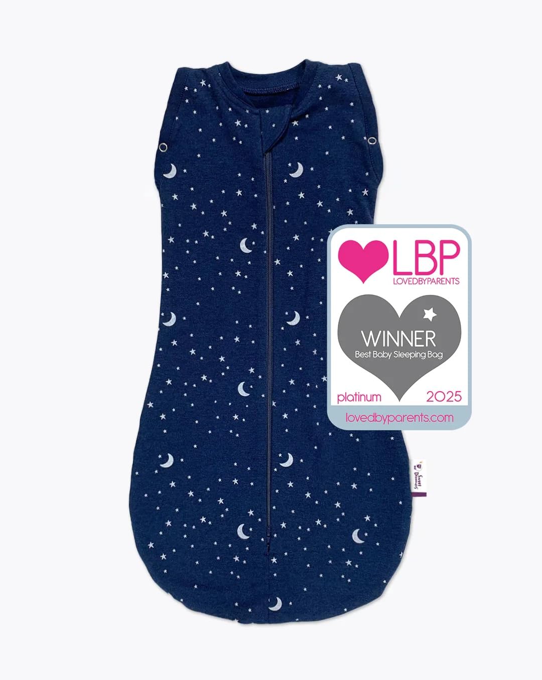 Sweet Dreamers, Baby Sleep Bag, Blue Moon and Stars, 3-12 Months - Image 3