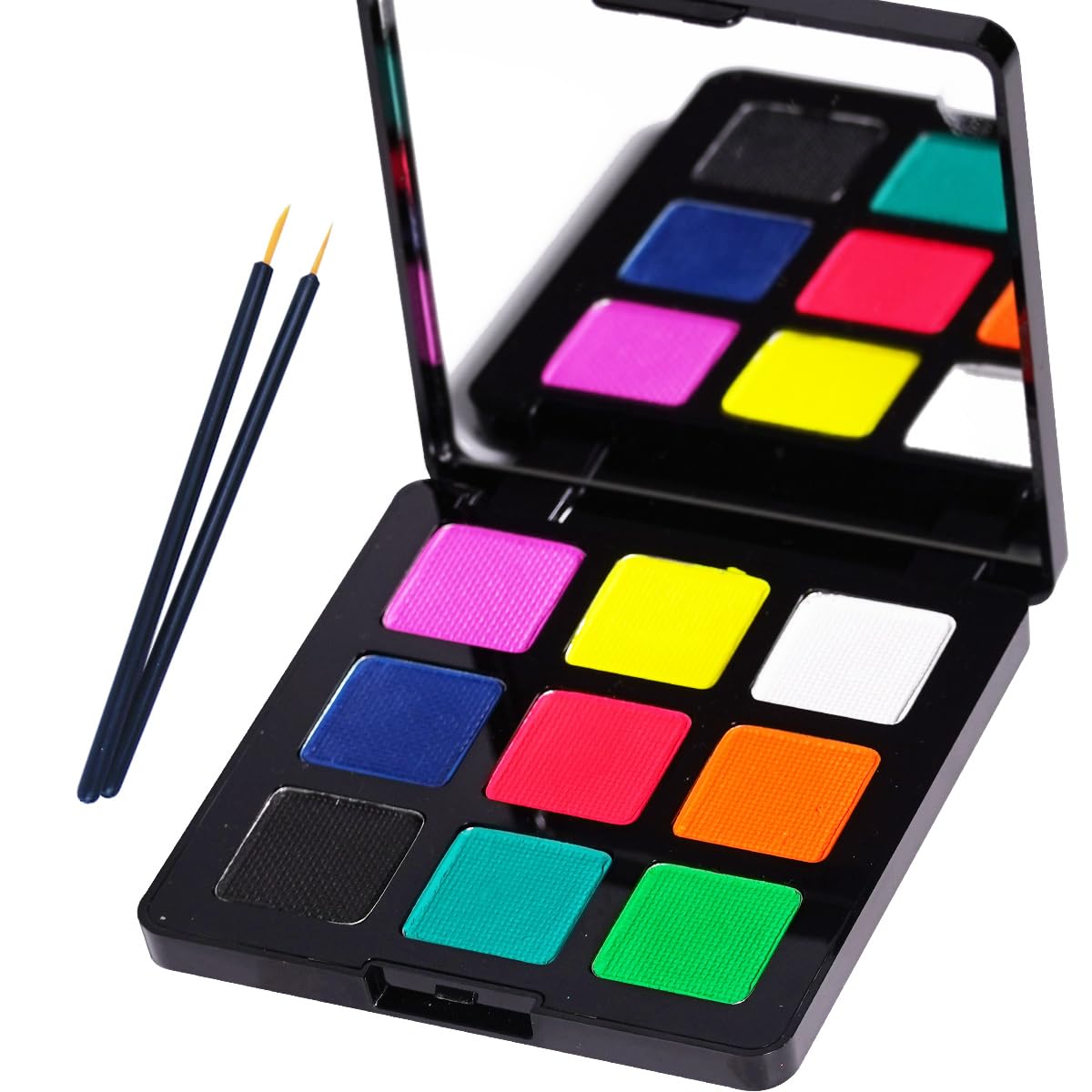 Bowitzki Water Activated Eyeliner Glow In The Dark, 9 Colors UV Set,Face Body Paint Neon Eyeliner, Halloween, Christmas, Hydra Liner Makeup (UV Color) 25 UV Color