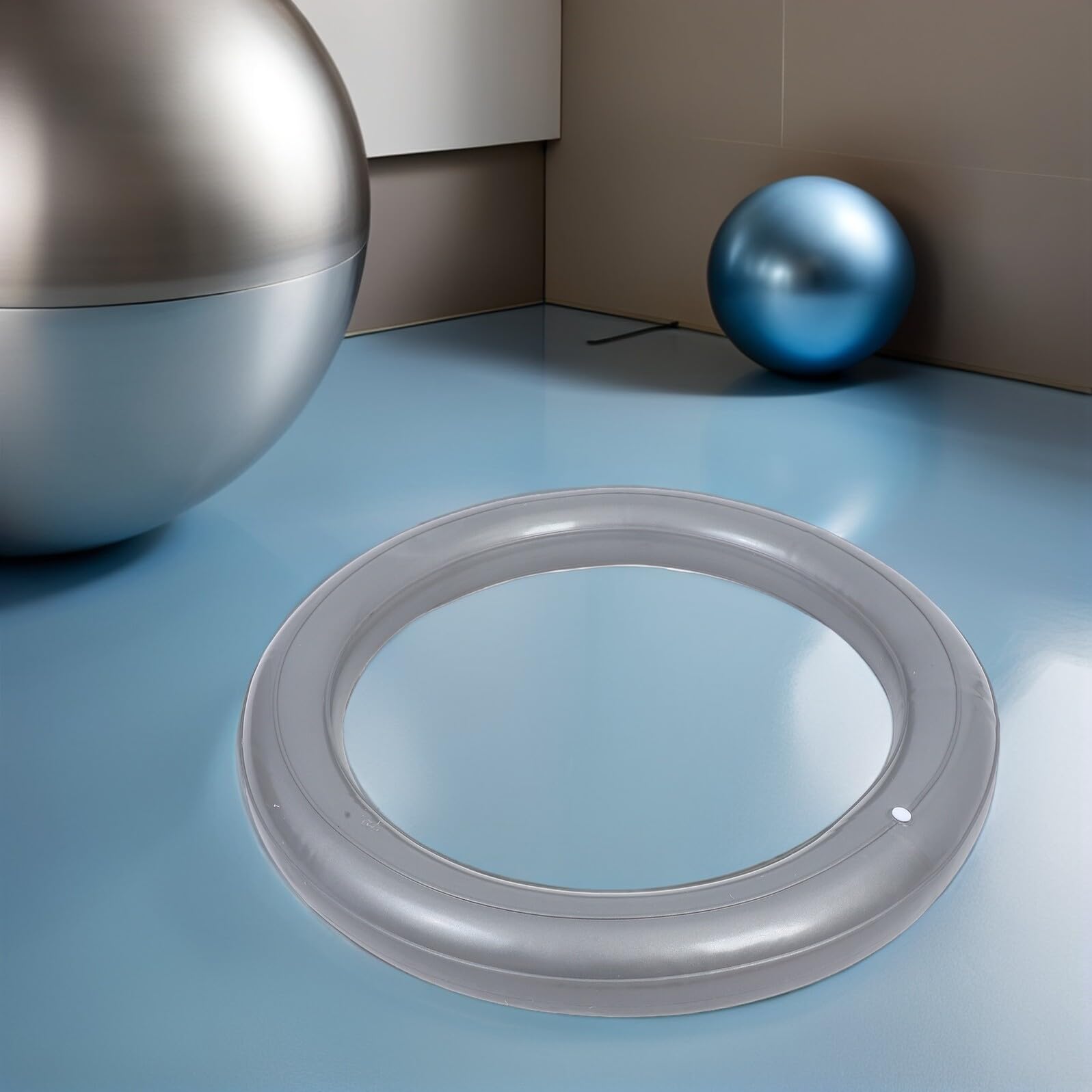 KOMBIUDA Supporto per Palla da Yoga in PVC 2 Pezzi, Base Stabile | Stability Ball e Balance Ball, Uso Domestico e Studio Yoga, Soluzione Salvaspazio su Tutte le Superfici