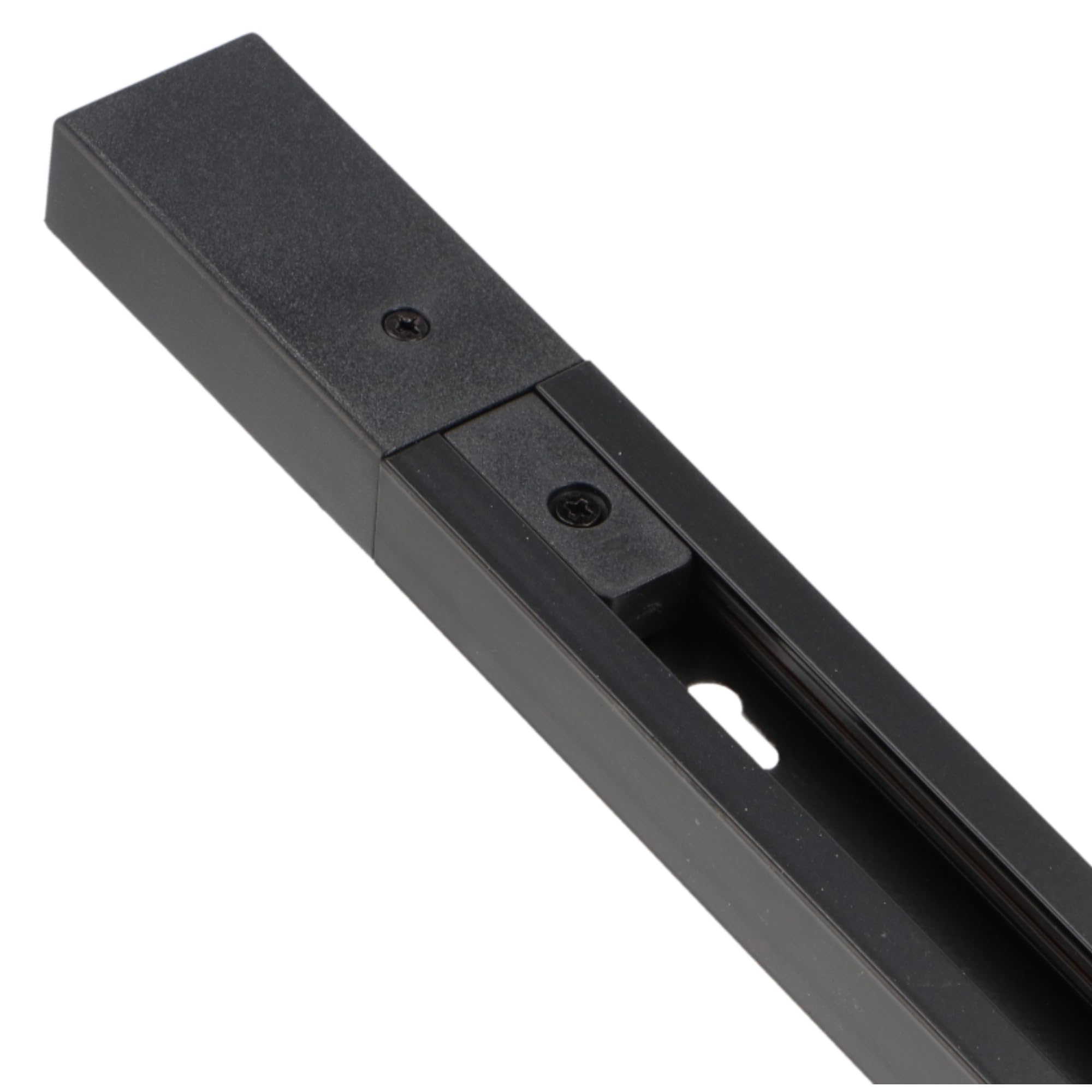 LEDUNI ® Carril Monofásico para Focos LED 2 Metros Color Negro Alimentación 220V Dimensión 2000X42X20H mm Aluminio
