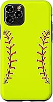 Vista 28 de Carcasa para iPhone XR, diseño de hilos de softball