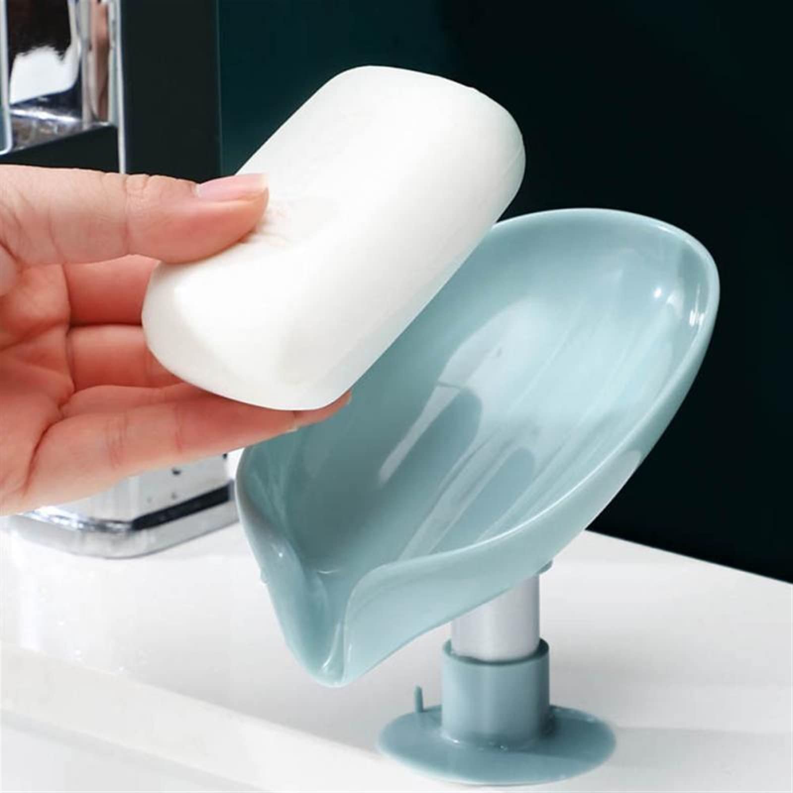 JINGYAN Jaboneras Jabonera en Forma de Hoja Baño Ducha(02)