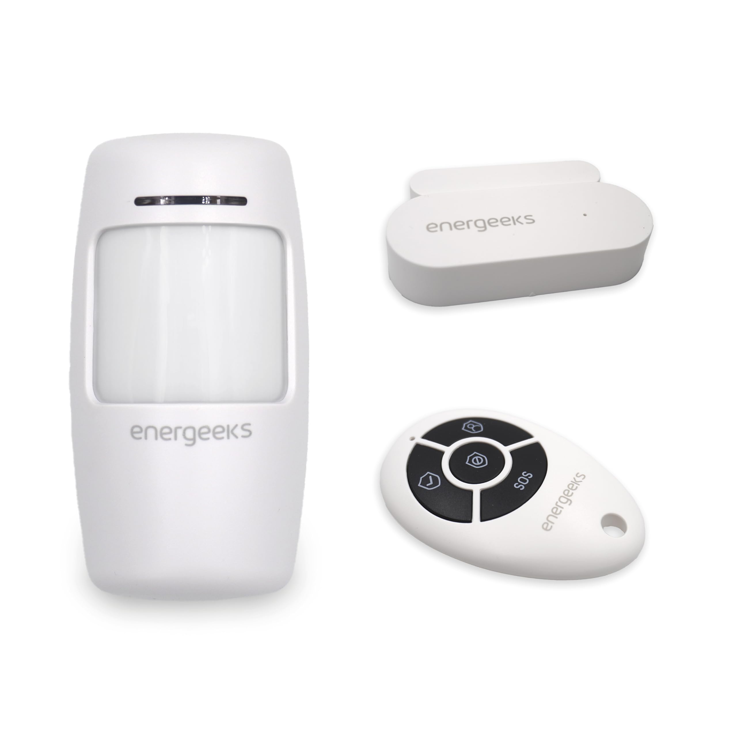 Energeeks - Sistema de Alarma WiFi - Compatible gsm - Incluye Pantalla Táctil, Sirena y Sensores de Movimiento/Apertura - hasta 200 Sensores Adicionales - App Móvil - Compatible con Alexa/Google