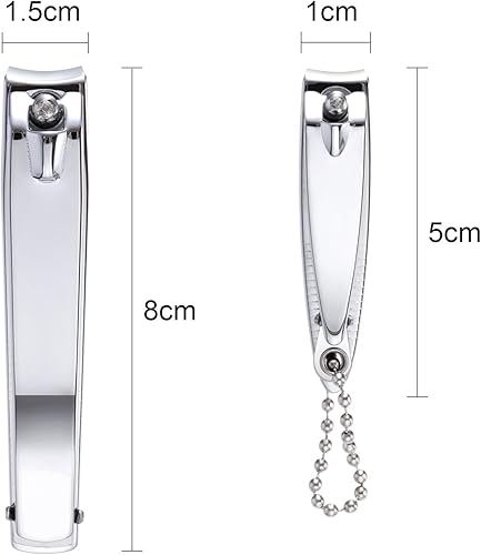 Miniatura 2 de Bememo 12 Pieces Stainless Nail Clippers Set Fingernail and Toenail Clippers Nail Cutter Tool Set for Men and Women(Silver) plateado,Negro -,Arco