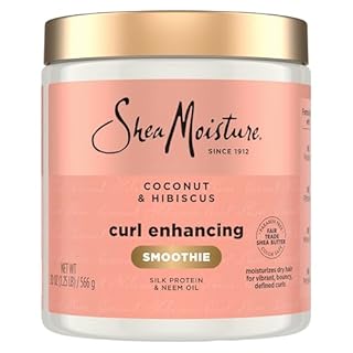SheaMoisture Curl Enhancing Smoothie Hair Cream Coconut and Hibiscus for Thick, Curly Hair Sulfate Free and Paraben Free Curl Cream 20 oz