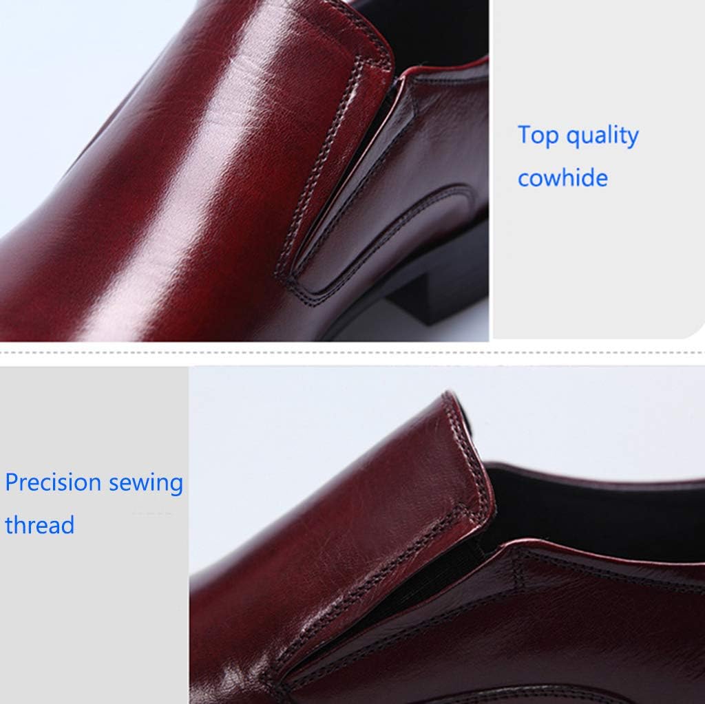 Men's Business Leather Shoes,British Style Work Office Leisure Loafers Walking Party Banquet Dress Shoes,Black- 45/UK 10.5/US 11