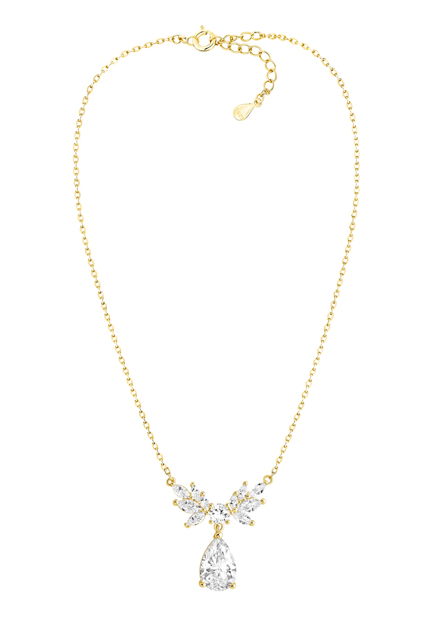 Sofia Milani - Collana da Donna in Argento 925 - con Pietra Zircone - Ciondolo ad Ala d'Angelo in Zirconia