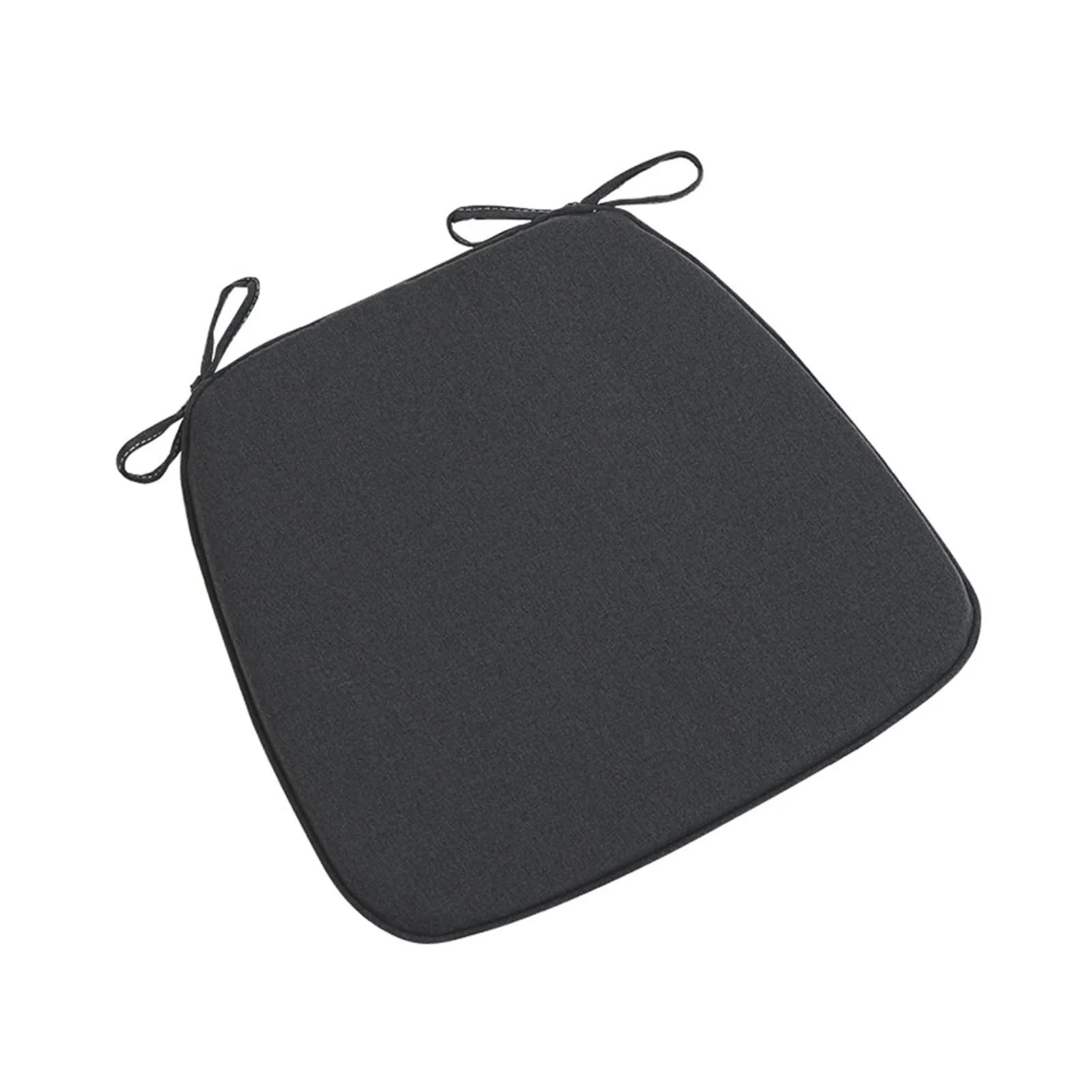 Cuscino antiscivolo per sedia, morbido, con laccetti, per sala da pranzo, ufficio, hotel, giardino, colore: nero