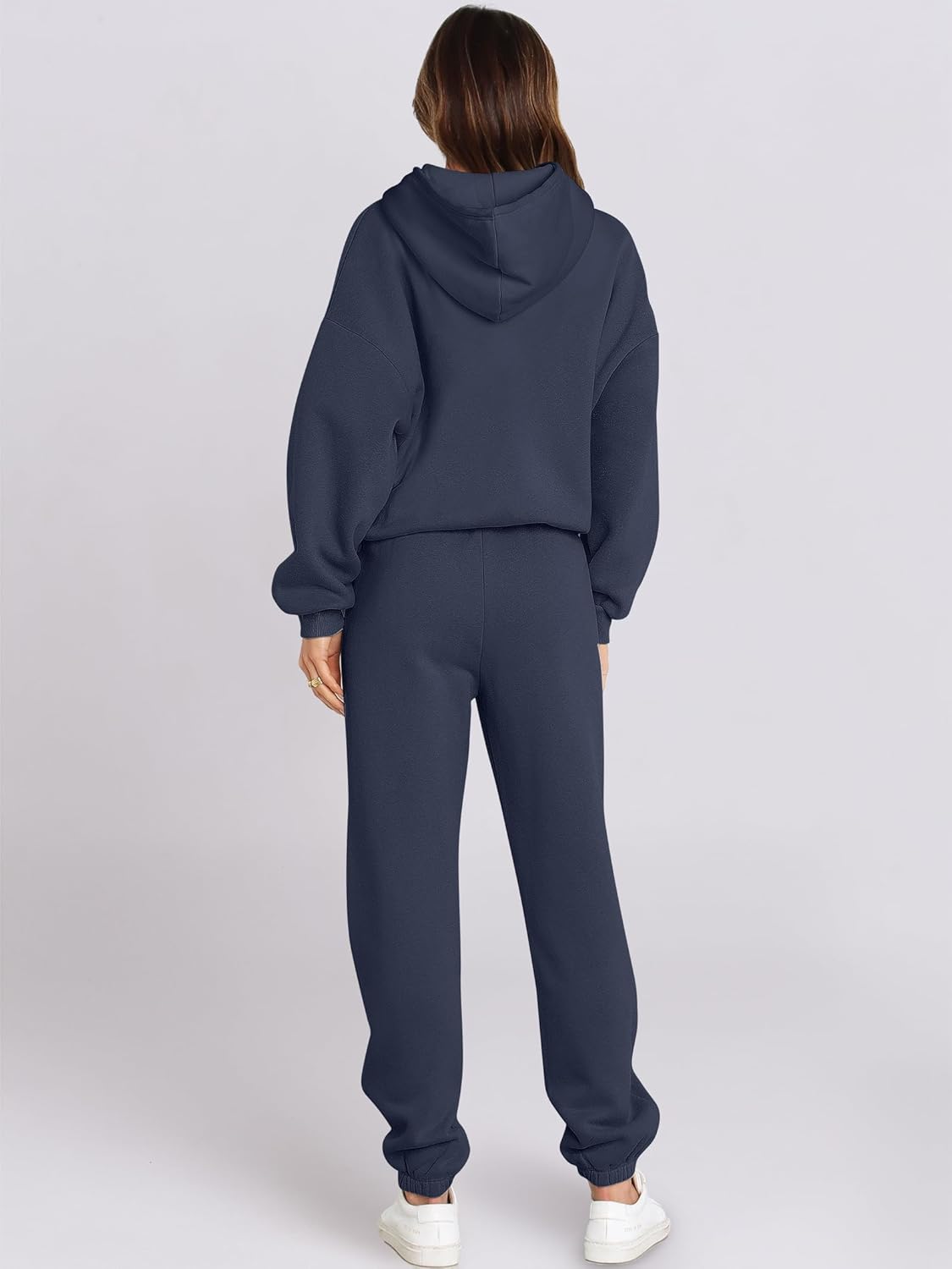 ANRABESS Womens 2 Piece Outfits Lounge Hoodie Oversized Sweatshirt Jogger Sweatpants Y2K Tracksuit Sweatsuit Set Fall Clothes - Image 3