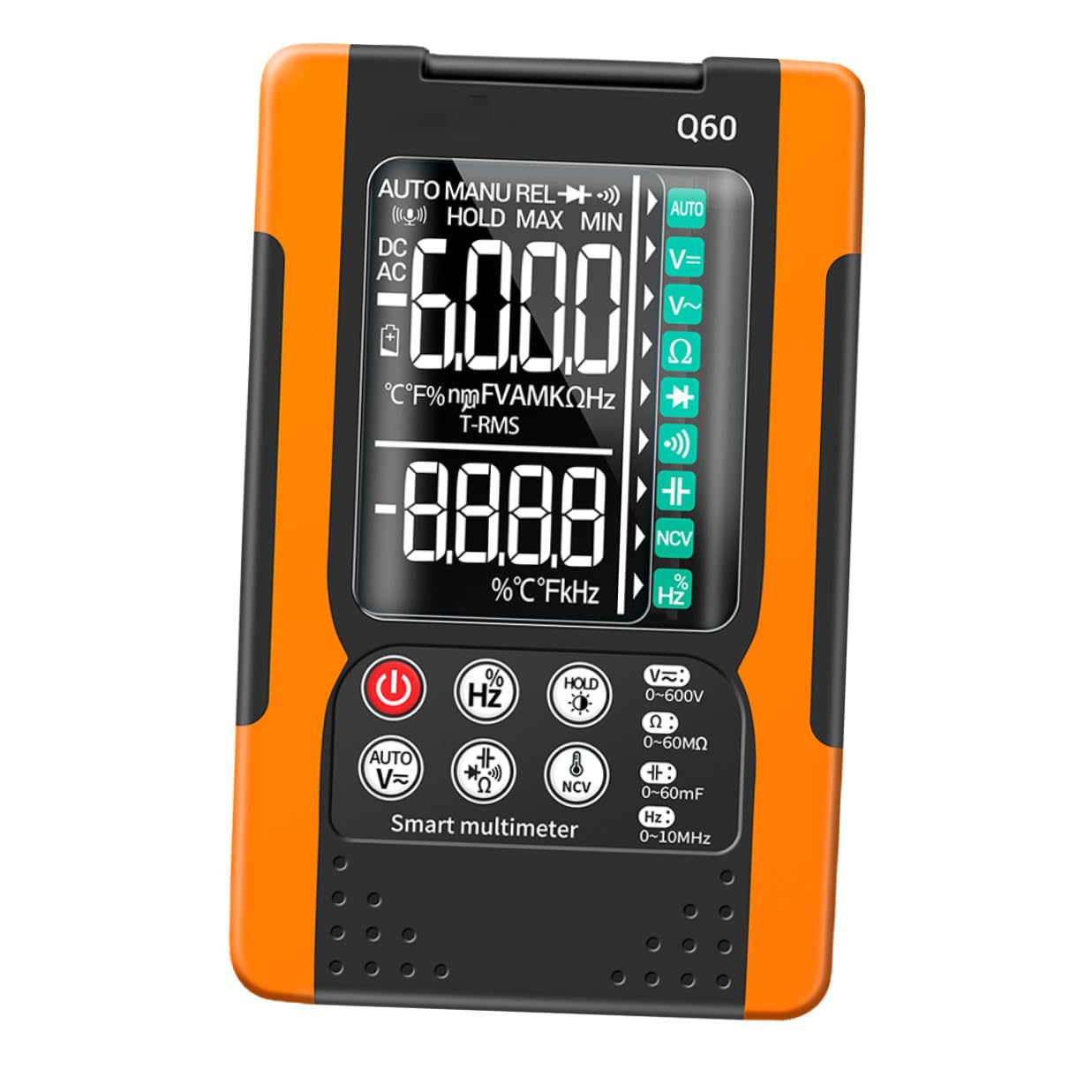 LIFKOME Q60 Digital Multimeter with Ncv Non-Contact Voltage, True Effective Value, Auto Range, Continuity Buzzer, Diode Test, Backlight LCD, Flashlight – Compact Electrical Tester for Home